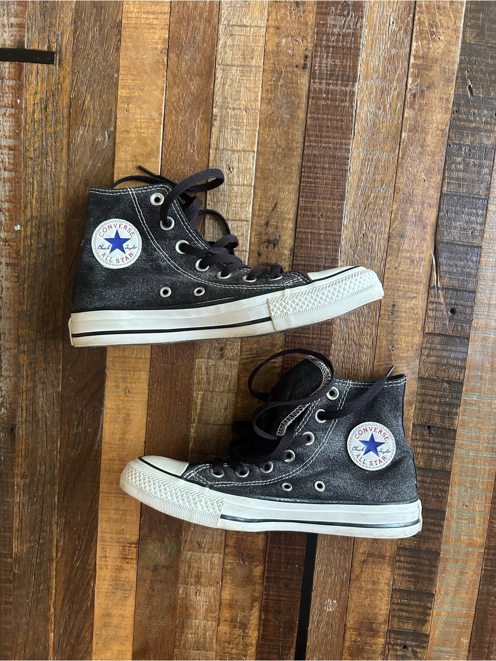Converse Chuck Taylor All Star Sneakers. Charcoal Black Denim.
